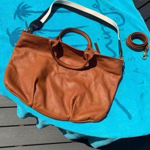 Clare V Leather Messenger Bag